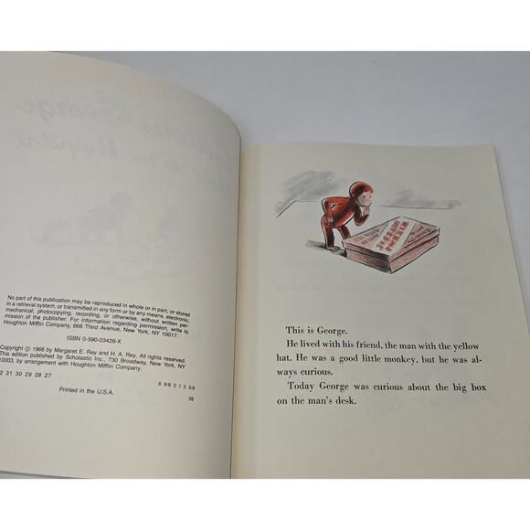 Curious George Book Lot of 8 H.A. Rey 1960s 1980s Hardback Paperback - Picture 5 of 16